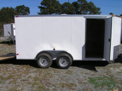 South Georgia Cargo 6x14 TA Trailer - White, Ramp, Side Door - Image 10