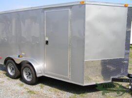 South Georgia Cargo 7x12 TA Trailer - Silver Frost, Ramp, Side Door, D-Rings