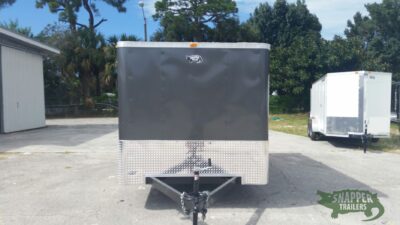 South Georgia Cargo 7x14 TA Trailer - Charcoal Gray, Double Doors, Side Door, Flat Front - Image 13