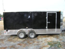 South Georgia Cargo 7x16 TA Custom Trailer - Black, Ramp, Side Door, Many Options