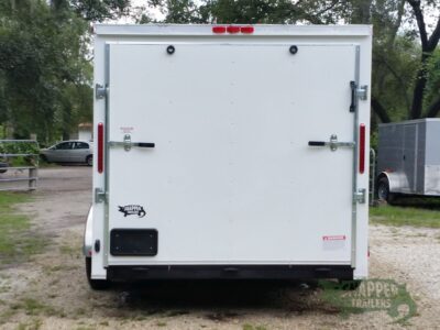 South Georgia Cargo 7x16 TA Trailer - White, Ramp, Side Door, Flat Front - Image 7