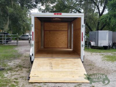 South Georgia Cargo 7x16 TA Trailer - White, Ramp, Side Door, Flat Front - Image 6
