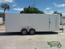 South Georgia Cargo 7x20 TA Trailer - White, Ramp, Side Door