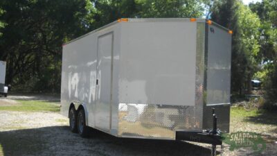 South Georgia Cargo 8.5x16 TA Trailer - White, Ramp, Side Door - Image 11