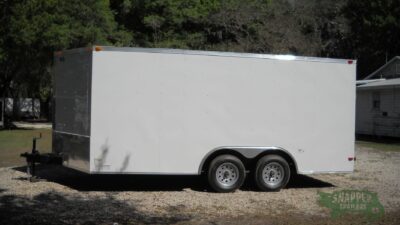 South Georgia Cargo 8.5x16 TA Trailer - White, Ramp, Side Door - Image 3