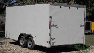 South Georgia Cargo 8.5x16 TA Trailer - White, Ramp, Side Door - Image 5