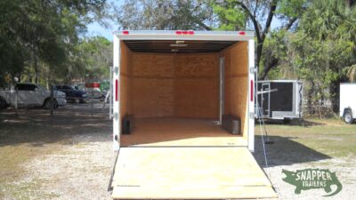 South Georgia Cargo 8.5x16 TA Trailer - White, Ramp, Side Door - Image 6