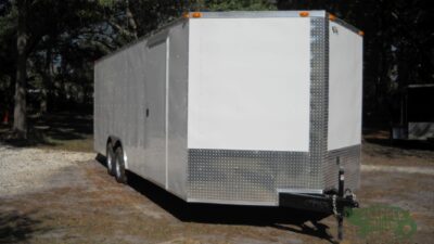South Georgia Cargo 8.5x22 TA Trailer - White, Ramp, Side Door - Image 11
