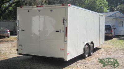 South Georgia Cargo 8.5x22 TA Trailer - White, Ramp, Side Door - Image 9