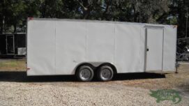 South Georgia Cargo 8.5x22 TA Trailer - White, Ramp, Side Door