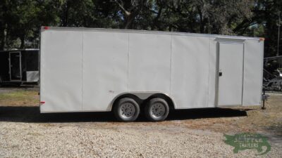 South Georgia Cargo 8.5x22 TA Trailer - White, Ramp, Side Door