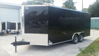 South Georgia Cargo 8.5x18 TA Trailer - Black, Ramp, Side Door - Image 2