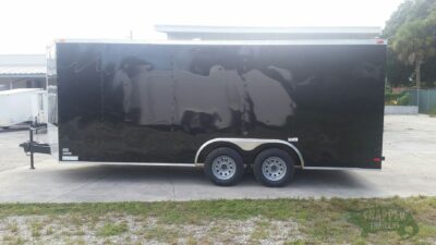 South Georgia Cargo 8.5x18 TA Trailer - Black, Ramp, Side Door - Image 3
