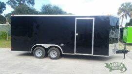 South Georgia Cargo 8.5x18 TA Trailer - Black, Ramp, Side Door