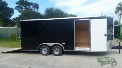 South Georgia Cargo 8.5x18 TA Trailer - Black, Ramp, Side Door - Image 10