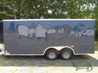South Georgia Cargo 8.5x18 TA Trailer - Blue, Ramp, Side Door, Vinyl Interior - Image 3