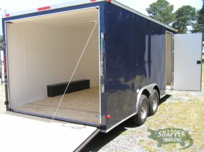 South Georgia Cargo 8.5x18 TA Trailer - Blue, Ramp, Side Door, Vinyl Interior - Image 8