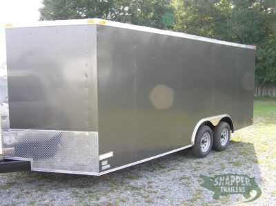 South Georgia Cargo 8.5x18 TA Trailer - Charcoal Gray, Ramp, Side Door - Image 2