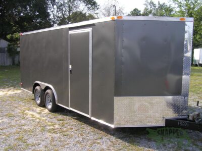 South Georgia Cargo 8.5x18 TA Trailer - Charcoal Gray, Ramp, Side Door - Image 12