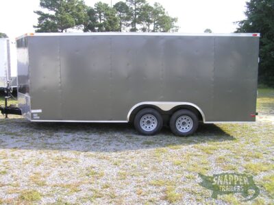 South Georgia Cargo 8.5x18 TA Trailer - Charcoal Gray, Ramp, Side Door - Image 3