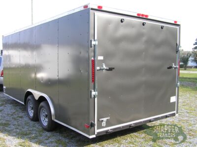 South Georgia Cargo 8.5x18 TA Trailer - Charcoal Gray, Ramp, Side Door - Image 4