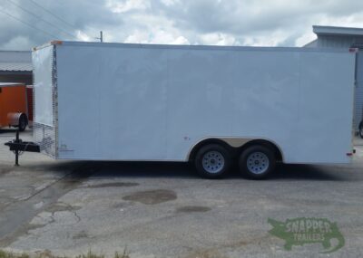 Freedom Trailers 8.5x20 TA Trailer - White, Ramp, Side Door, D-Rings - Image 6