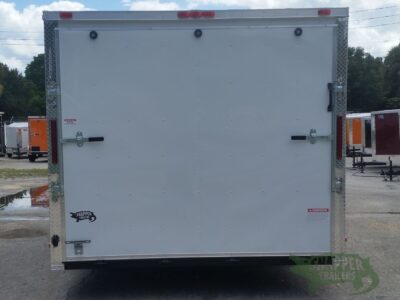 Freedom Trailers 8.5x20 TA Trailer - White, Ramp, Side Door, D-Rings - Image 5