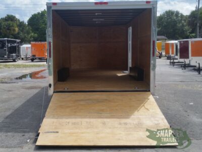 Freedom Trailers 8.5x20 TA Trailer - White, Ramp, Side Door, D-Rings - Image 2