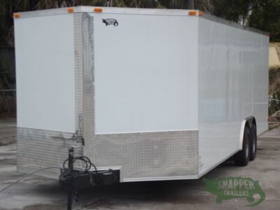South Georgia Cargo 8.5x24 TA Trailer - White, Ramp, Side Door - Image 2