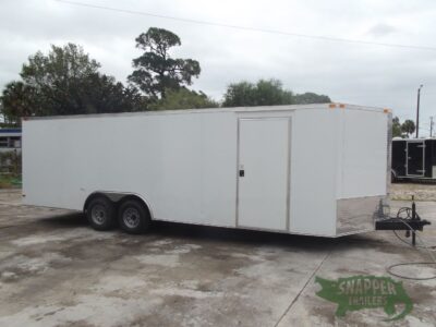 South Georgia Cargo 8.5x24 TA Trailer - White, Ramp, Side Door