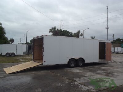 South Georgia Cargo 8.5x24 TA Trailer - White, Ramp, Side Door - Image 10