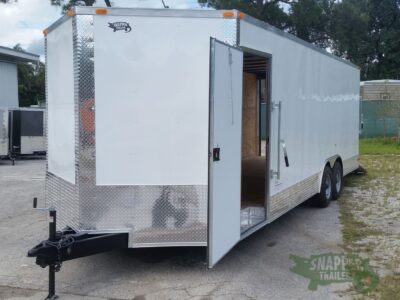 South Georgia Cargo 8.5x24 TA Trailer - White, Ramp, Side Door, 5K Axles, Extra Height, Extra Roof Vent - Image 2