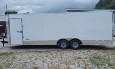 South Georgia Cargo 8.5x24 TA Trailer - White, Ramp, Side Door, 5K Axles, Extra Height, Extra Roof Vent - Image 5