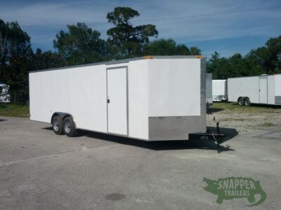 South Georgia Cargo 8.5x24 TA Trailer - White, Ramp, Side Door, 5K Axles - Image 12