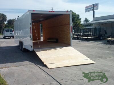 South Georgia Cargo 8.5x24 TA Trailer - White, Ramp, Side Door, 5K Axles - Image 4