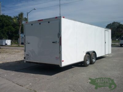 South Georgia Cargo 8.5x24 TA Trailer - White, Ramp, Side Door, 5K Axles - Image 9