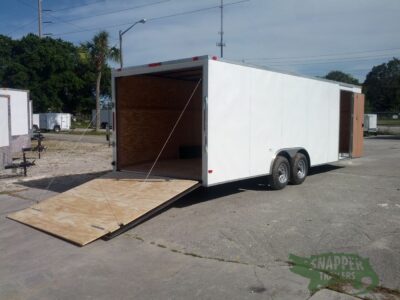 South Georgia Cargo 8.5x24 TA Trailer - White, Ramp, Side Door, 5K Axles - Image 8