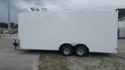 South Georgia Cargo Custom 8.5x20 TA Trailer - White, Ramp, Side Door, Extra Height, Flat Front - Image 3
