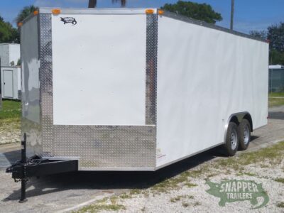 South Georgia Cargo 8.5x20 TA Trailer - White, Ramp, Side Door - Image 2