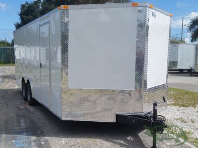 South Georgia Cargo 8.5x20 TA Trailer - White, Ramp, Side Door - Image 13