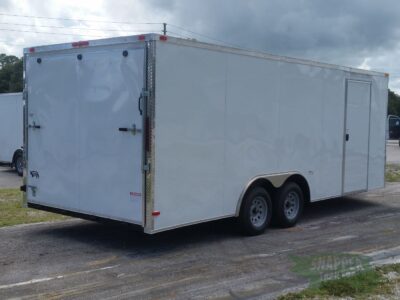 South Georgia Cargo 8.5x20 TA Trailer - White, Ramp, Side Door - Image 9