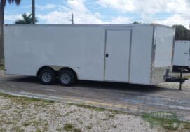 South Georgia Cargo 8.5x20 TA Trailer - White, Ramp, Side Door