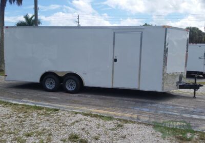 South Georgia Cargo 8.5x20 TA Trailer - White, Ramp, Side Door
