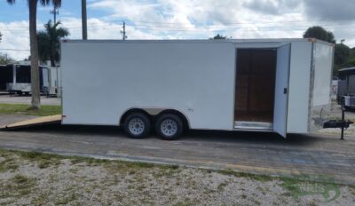 South Georgia Cargo 8.5x20 TA Trailer - White, Ramp, Side Door - Image 10