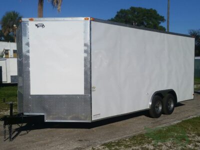 South Georgia Cargo 8.5x20 TA Trailer - White, Ramp, Side Door, Extra Height - Image 2