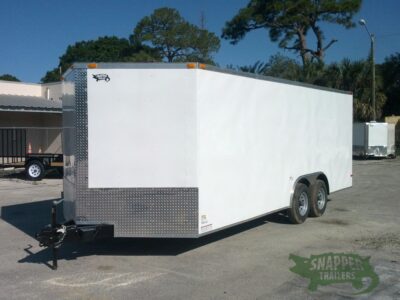 South Georgia Cargo 8.5x20 TA Trailer - White, Ramp, Side Door, 5K Axles - Image 2