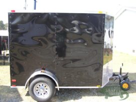 Quality Cargo 6x8 SA Trailer - Black, Ramp, Extra Height
