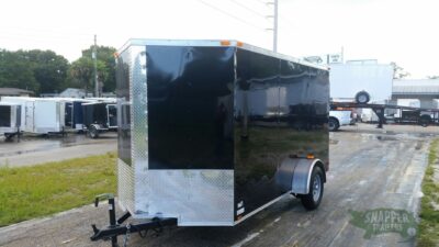 Quality Cargo 6x12 SA Trailer - Black, Ramp, Side Door, Extra Height - Image 2