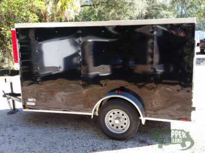 Quality Cargo 5x10 SA Trailer - Black, Ramp, Side Door - Image 5