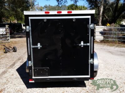 Quality Cargo 5x10 SA Trailer - Black, Ramp, Side Door - Image 9
